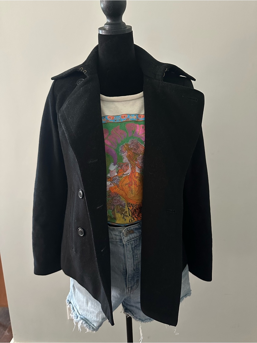 J. Crew Black Double-Breasted Wool Peacoat - Picture 2 of 6